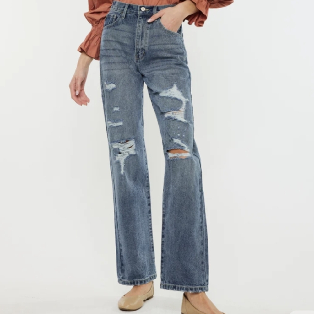 Kancan Stephanie Ultra High Rise 90's Boyfriend Jeans Size 3 25